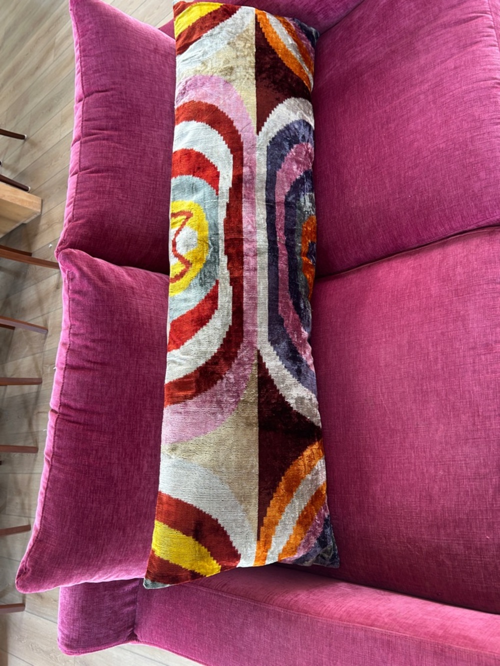 Colorful IKAT Abstract Patterned pillow cover extra long NEW - Picture 2 of 6